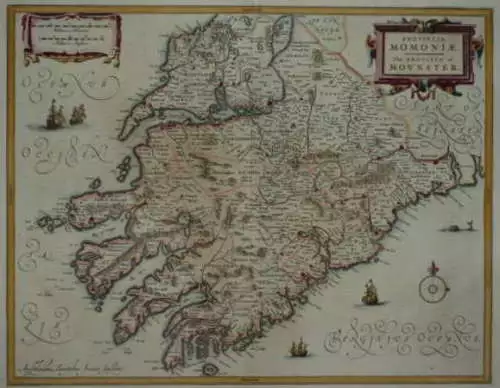 Ireland. The Province Of Munster.  Janssonius 1646.