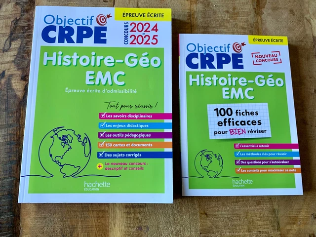 LIVRE OBJECTIF CRPE Concour 2024-2024 + 100 fiches efficaces - Histoire