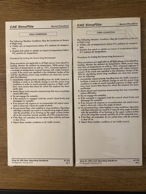 CAE Simuflite King Air 200 (mid) (late) Operating Handbook Normal Procedures