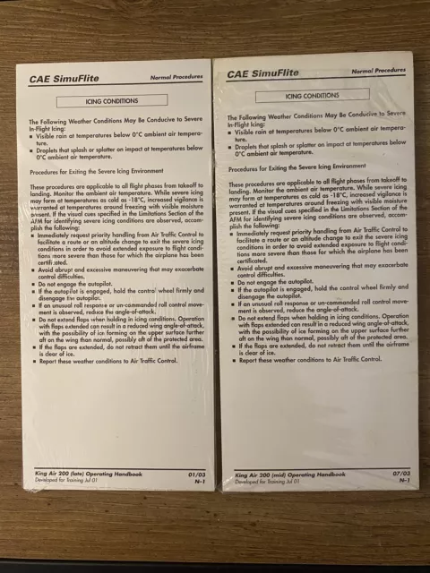 CAE Simuflite King Air 200 (mid) (late) Operating Handbook Normal Procedures CAE Simuflite King Air 200 (mid) (late) Operating Handbook Normal Procedures