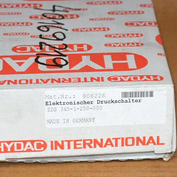 HYDAC EDS 345-1-250-000  Elektronischer Druckschalter 906226 NEU OVP 2