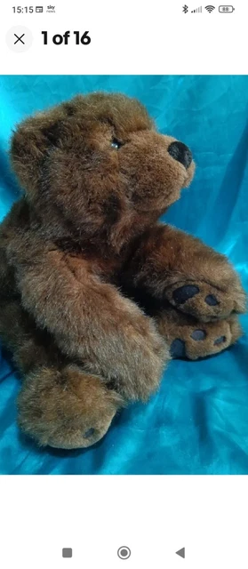 RARE RUSS BERRIE GREAT GRIZZLY REALISTIC TEDDY BEAR SOFT PLUSH TOY