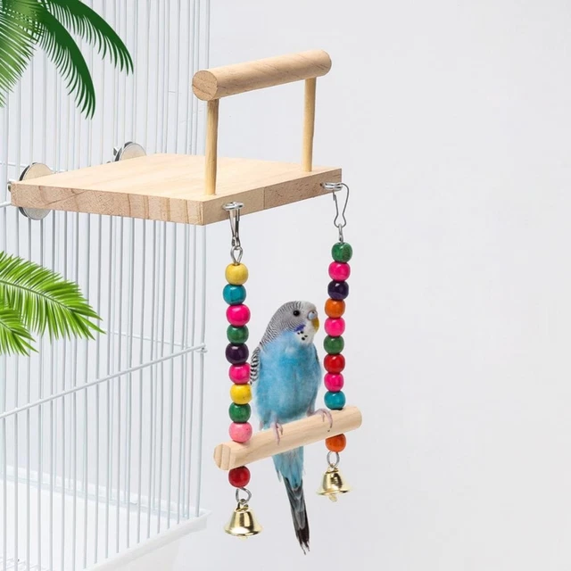 Beads Parrot Climbing Rack Bird Swing Toy Bird Chew Toy Parrot Perch Stand