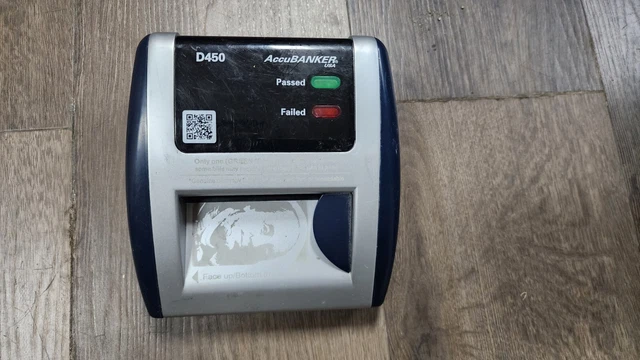AccuBanker USA Model D450 Bill Money Detector w/Power Adapter Clean Works Used