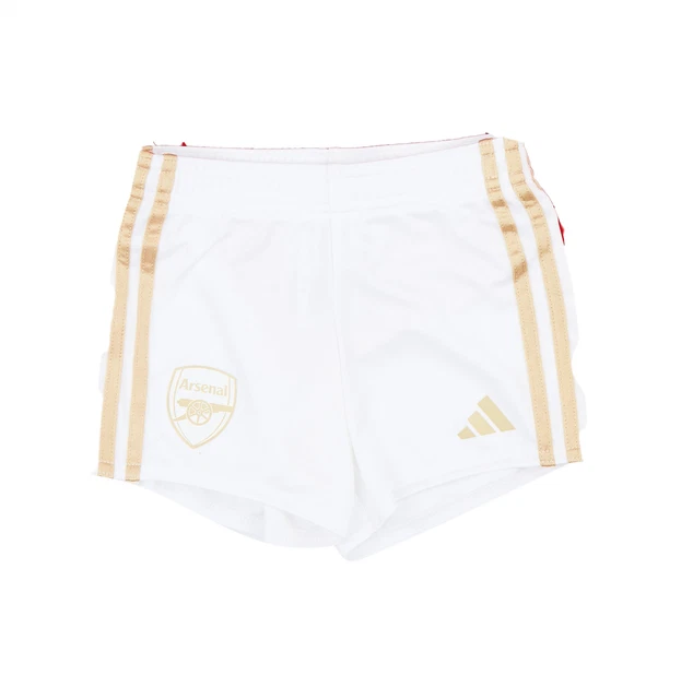 Pantaloncini da calcio per bambini Arsenal (taglia 6-9 m) Adidas pantaloncini da casa - nuovi
