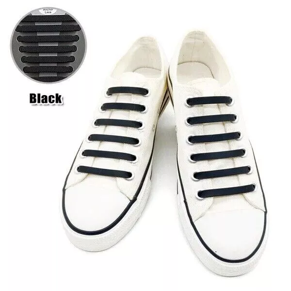 Easy Lazy No Tie Elastic Silicone Shoe Laces Cool Guy Shoelaces Kids Unisex 2