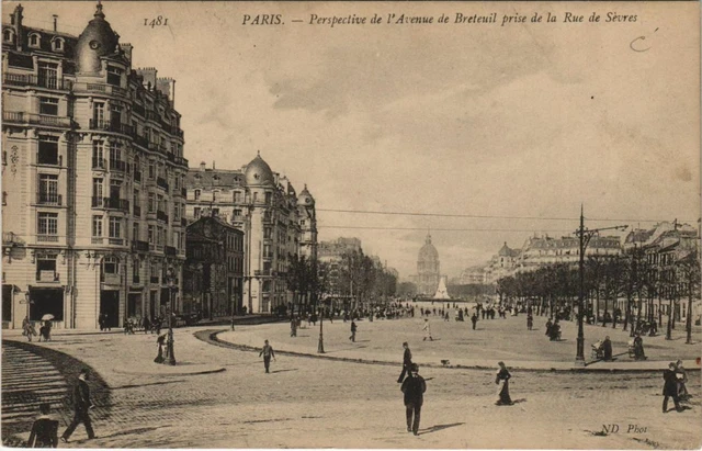 CPA PARIS 7th Avenue de Breteuil Rue de Sevres (35961)