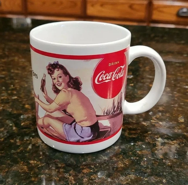 Coca-Cola Coke Brand Coffee Mug "Wherever Thirst Goes" 1992 "1942" Indoor Poster