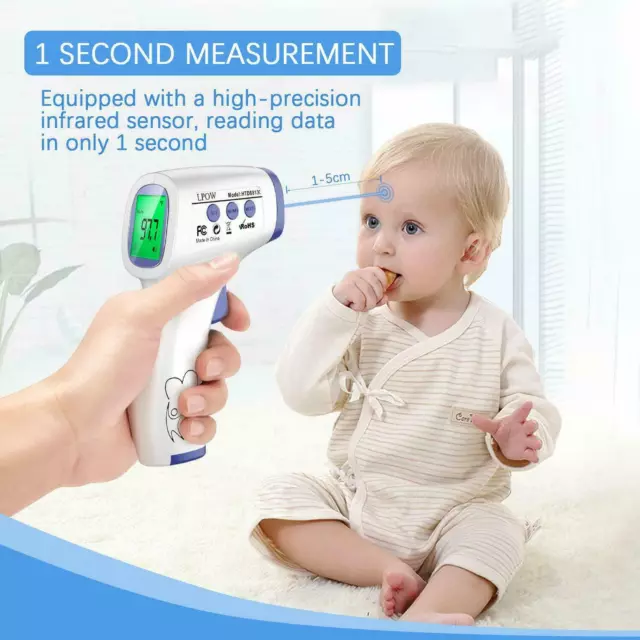 Kids Baby Ear Forehead Digital Infrared Body Fever Thermometer Accurate Reading