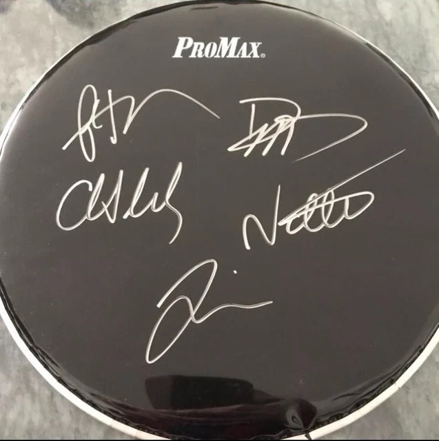 Foo Fighters Signed Drumhead Autografi Tamburo  FOO FIGHTERS Autographs 12 in
