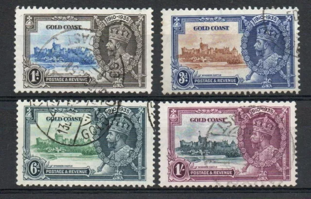 Gold Coast Sg 113-118 1935 Gv Silver Jubilee Set Fine Used.