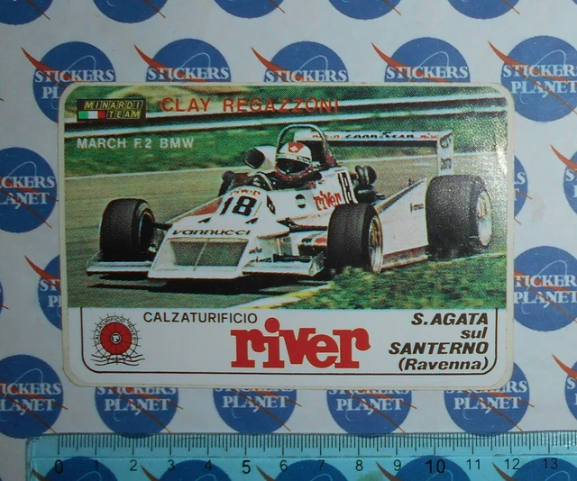 Autocollant Vintage ATS Racing – Années 80 – Italie – Adhésif Moto Auto
