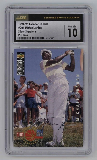 1994-95 Collector's Choice Michael Jordan Silver Signature #204 CSG 10 Gem Mint
