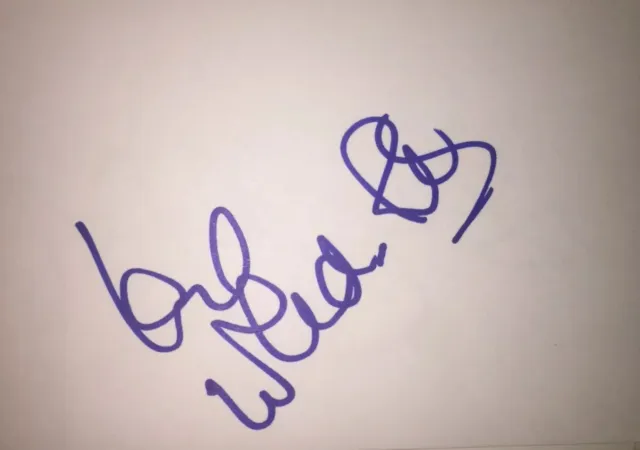 Wendi Peters Signed 6X4 White Card Tv Autograph Coronation Street Cilla