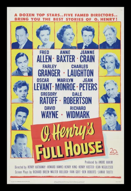 Marilyn Monroe O.henry's Full House 1952 Framed Movie Poster - 3 Sizes To Choose