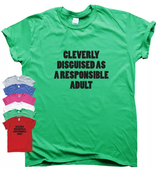 T-shirt da donna divertente da uomo slogan t-shirt novità umorismo top ABILMENTE TRAVESTITO ADULTO