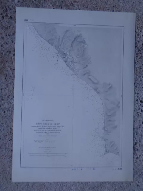 CARTE  MARINE / Côte sous le vent GUADELOUPE Basse-Terre  1978