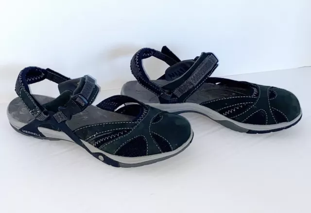 Merrell Sandal Azura Wrap Womens Size 7 Hiking Walking Shoe Black Green Outdoor