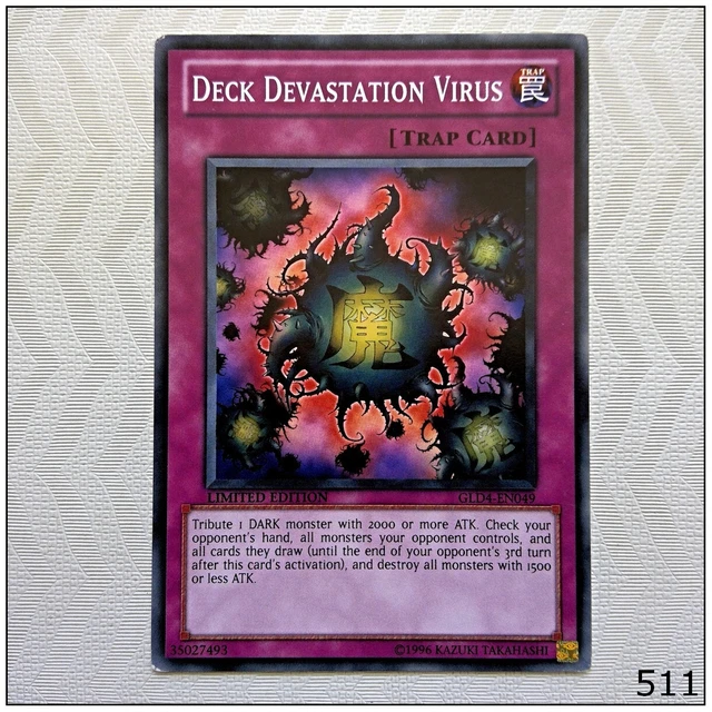 Deck Devastation Virus - GLD4-EN049 - Common Yugioh