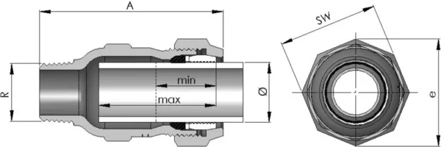 Gebo Unifix Mini Edelstahl-Dichtschelle, Baulänge 60 mm - insani24 Ba