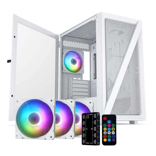 Ventola Case 120mm RGB Con 4 Pin E 3 Pin – Raffreddamento LED Per PC Gaming