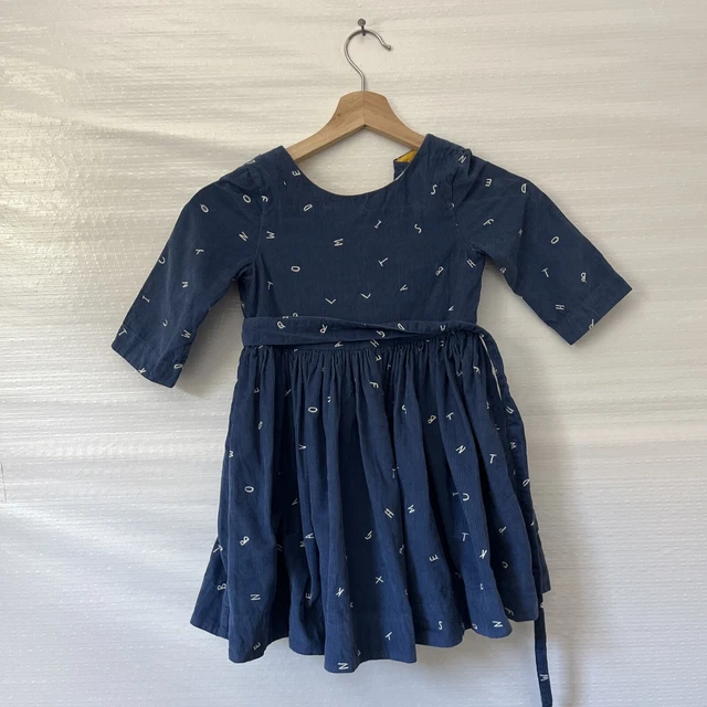 NEW MINI BODEN Roald Dahl Matilda Dress Tights 4 5 Y Girls Blue Corduroy Lined 170.00 PicClick