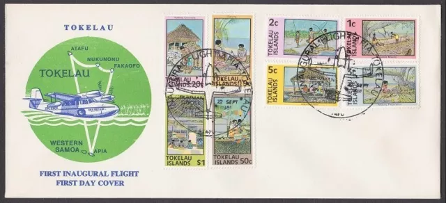 TOKELAU IS 1981 Primera cubierta de vuelo ATAFU a Apia........................v552