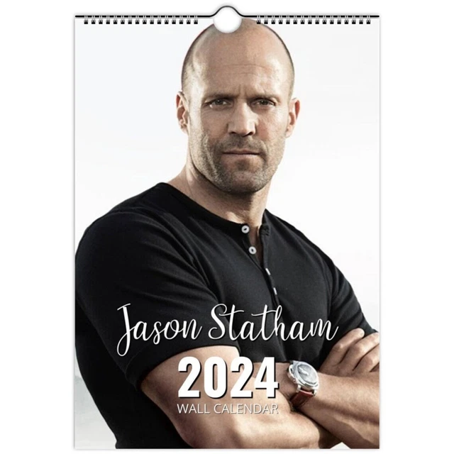 JASON STATHAM 2024 Personalised Wall Calendar Slim Dates/Months 30.