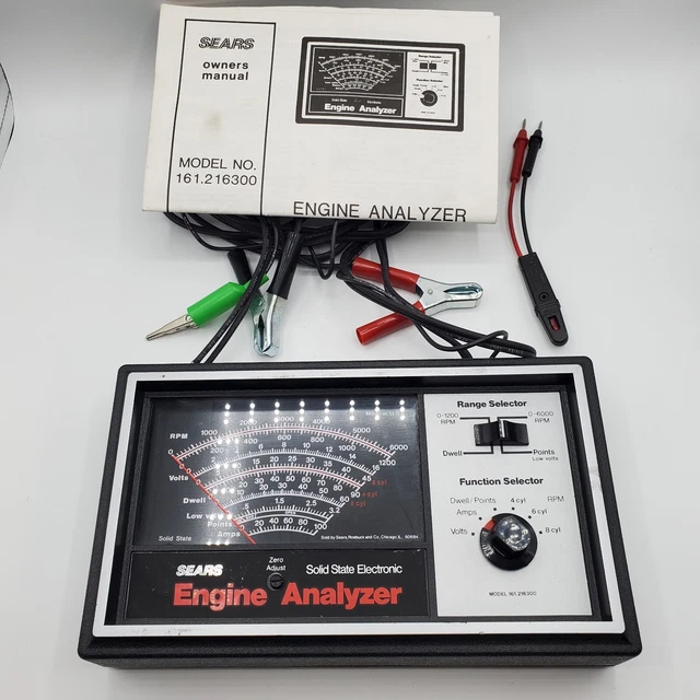 VINTAGE SEARS CRAFTSMAN Engine Analyzer Model 161.216300 With Manual