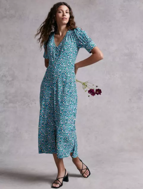 Marks & Spencer X Ghost Ditsy Floral Midi Tea Dress BNWT AU14
