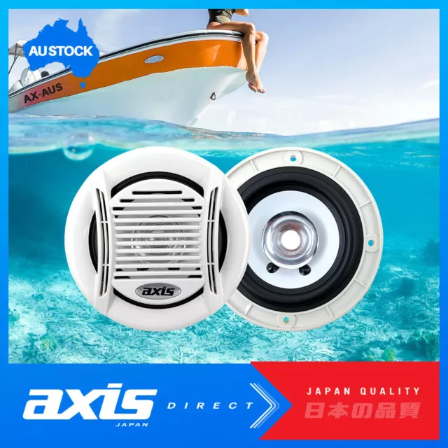 AXIS - MA401 4” (100mm) WHITE DUAL CONE MARINE SPEAKERS – PAIR