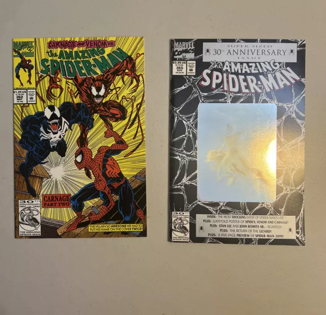 🍕🕷️The Amazing Spider-Man #365 362 Marvel Comic Book 1992 Spiderman 2099🍕🕷️