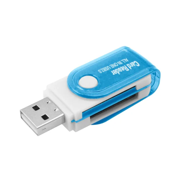 USB 2.0 LECTOR de Tarjetas de Memoria con Tapa MMC TF MICRO SD HC MS PRO  DUO M2 EUR 2,79 - PicClick FR