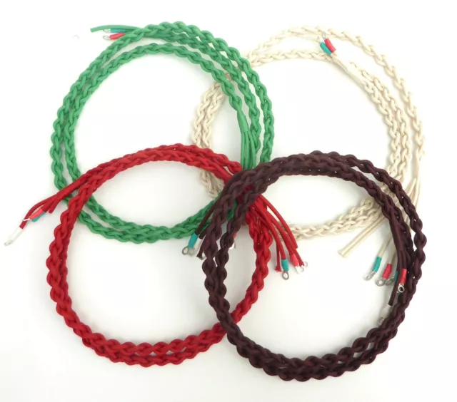 Top Quality Braided Plaited Handset Cord Bakelite GPO Telephones - All Colours