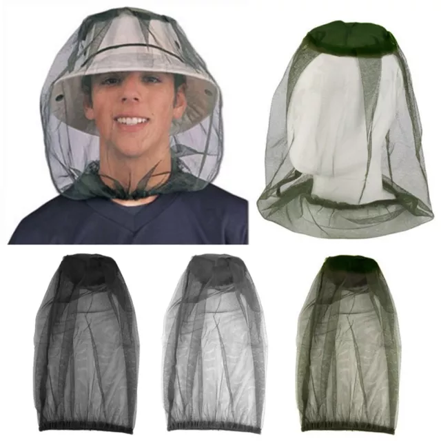 6x Anti-Mosquito Bug Bee Insect Head Net Hat Cap Sun Protection Fishing Hiking 2