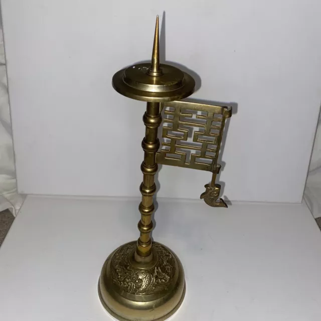 Vintage Brass Koi Fish Candle Holders Oriental