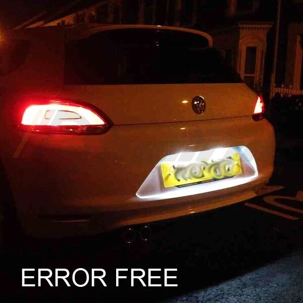 2X VW SCIROCCO XENON COOL WHITE LED NUMBER PLATE LIGHT BULBS CANBUS