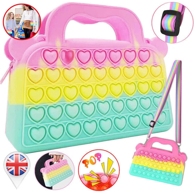 Shoulder Bag Bubble Purse Handbags Fidget Sensory Toy Cross Body Girl Kid Gifts