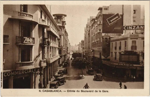 CPA AK MAROC CASABLANCA - Entrée du boulevard de la gare (118011)
