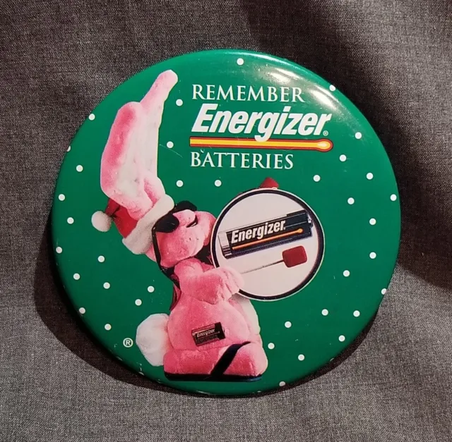 LMH Button Pin ENERGIZER Batteries BUNNY Remember Christmas HOME DEPOT Employee