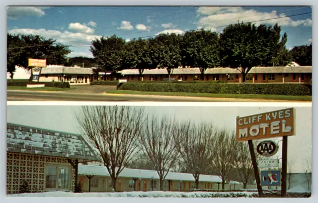 c1960s Cliff Kyes Motel Mankato Minnesota Vintage Postcard