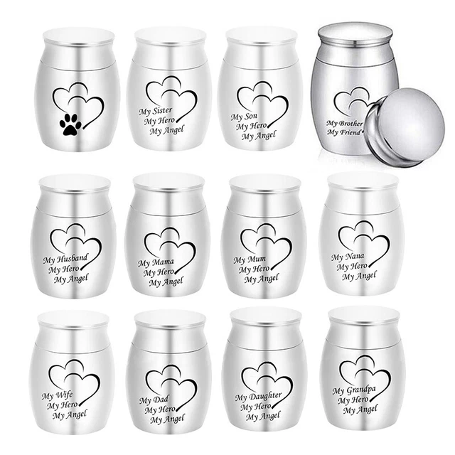 Mini Cremation Urn Jar Holder Keepsake for Human Pet Ashes Memorial Funeral Z