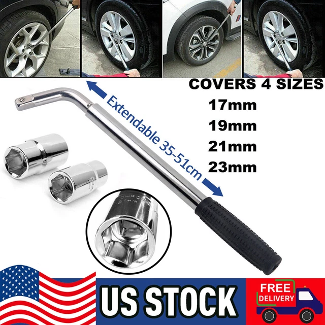 Wrench 4 Way Lug Nut Tool Foldable Adjustable Lug Nut Socket Wheel Tire Change