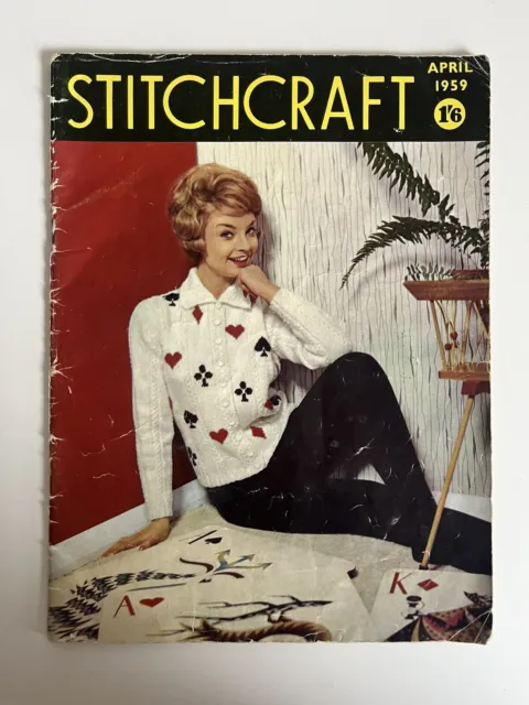 STITCHCRAFT Ladies Vintage Knitting Magazine  April 1959