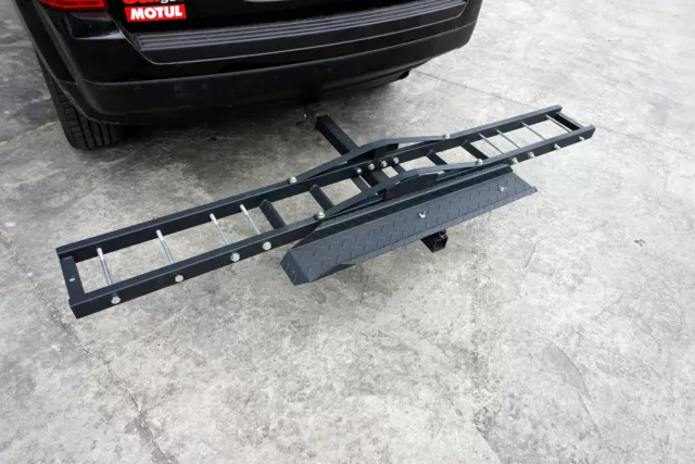 227 KG Motorcycle Scooter Carrier Hitch Cargo Carrier Rack Ramp Steel Carrier