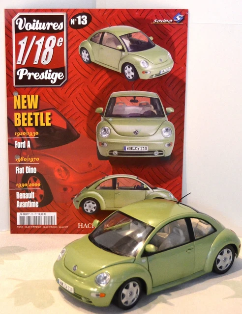 Voiture Miniature Solido 1/18 VW Cabriolet 1955 - Modèle Prestige, Noir Et Jaune, Neuve