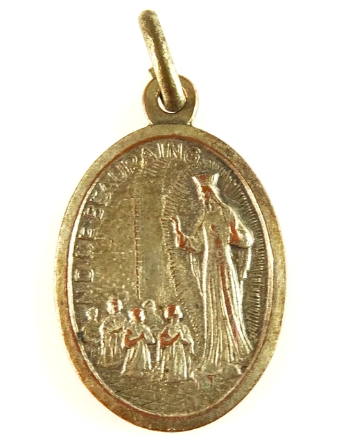 OUR LADY OF Beauraing Vintage Medal Pendant Marian Apparition Notre ...