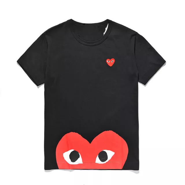 Streetwear Comme Tee des Garcons Play Red Half Heart T-shirt