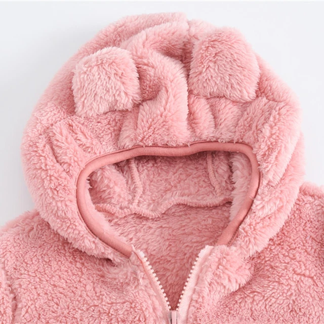 Felpa con cappuccio in pelliccia sintetica vestiti spessi bambini cappotto caldo spesso top 3