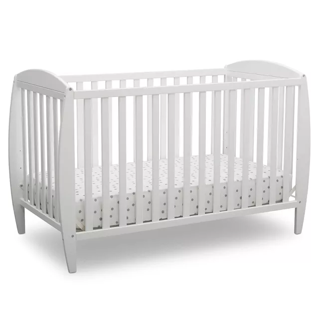 Delta Children Twinkle 4-in-1 Convertible Baby Crib, JPMA Certified- White Color